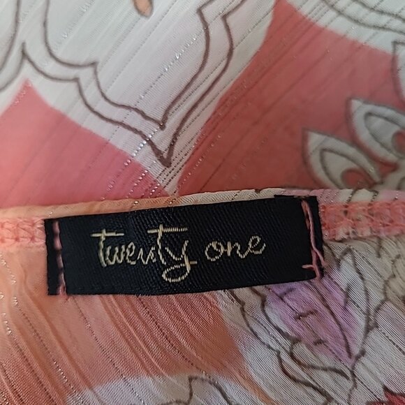 Vtg Y2k Babydoll Top Whimsical Boho Fairy Pink Glitter Coquette Feminine Dainty - Picture 13 of 15